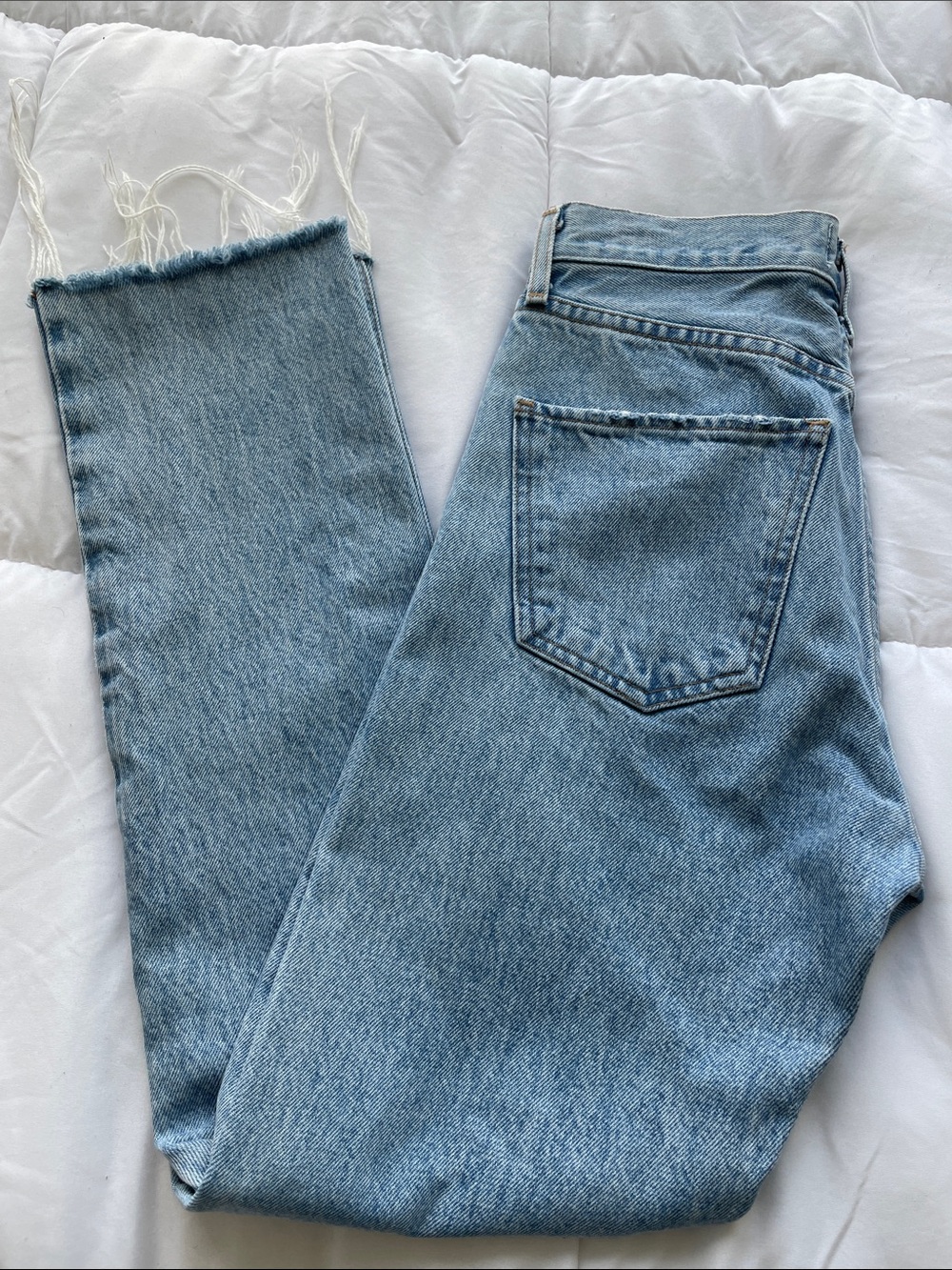 Agolde Cherie Light Blue Straight Leg Jeans